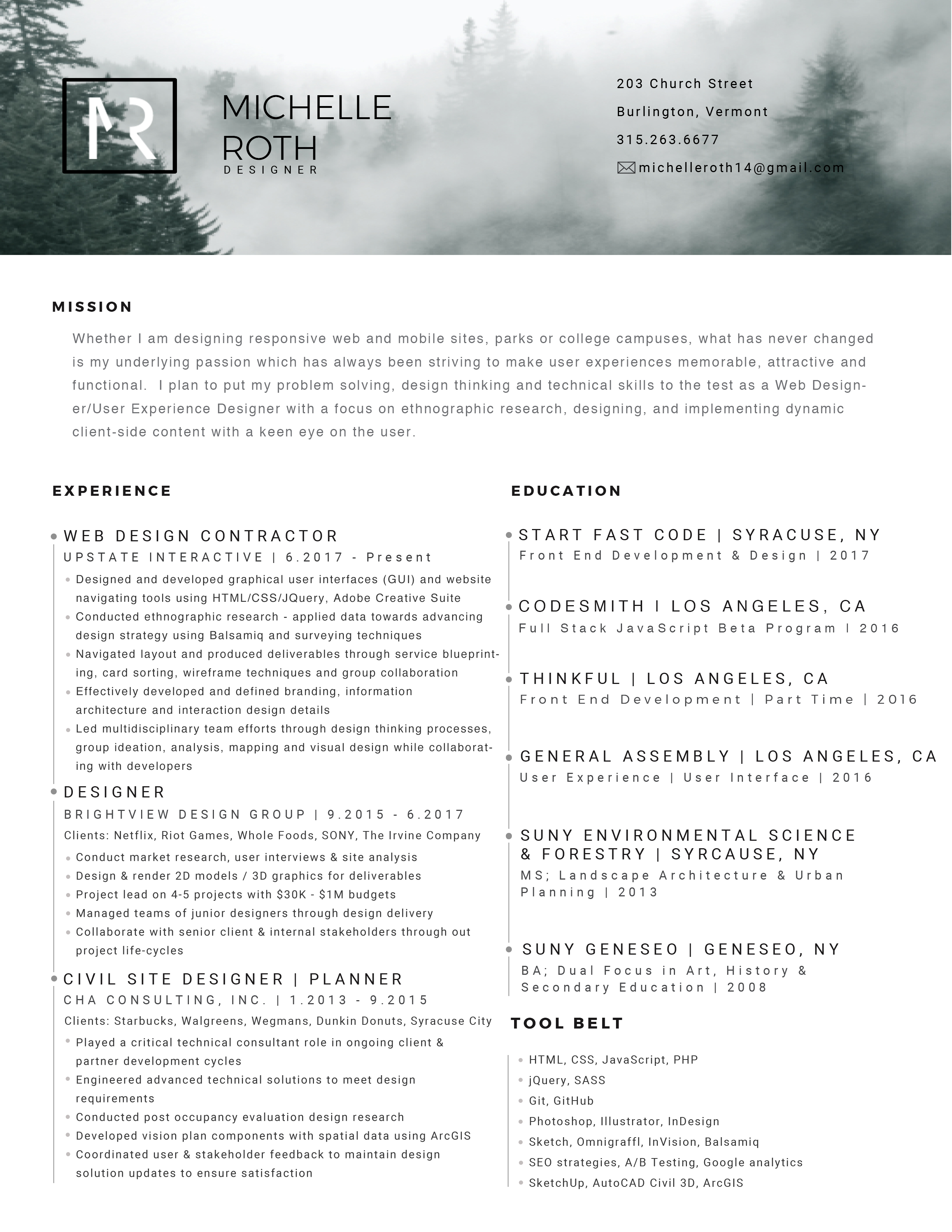 Michelle Roth Resume